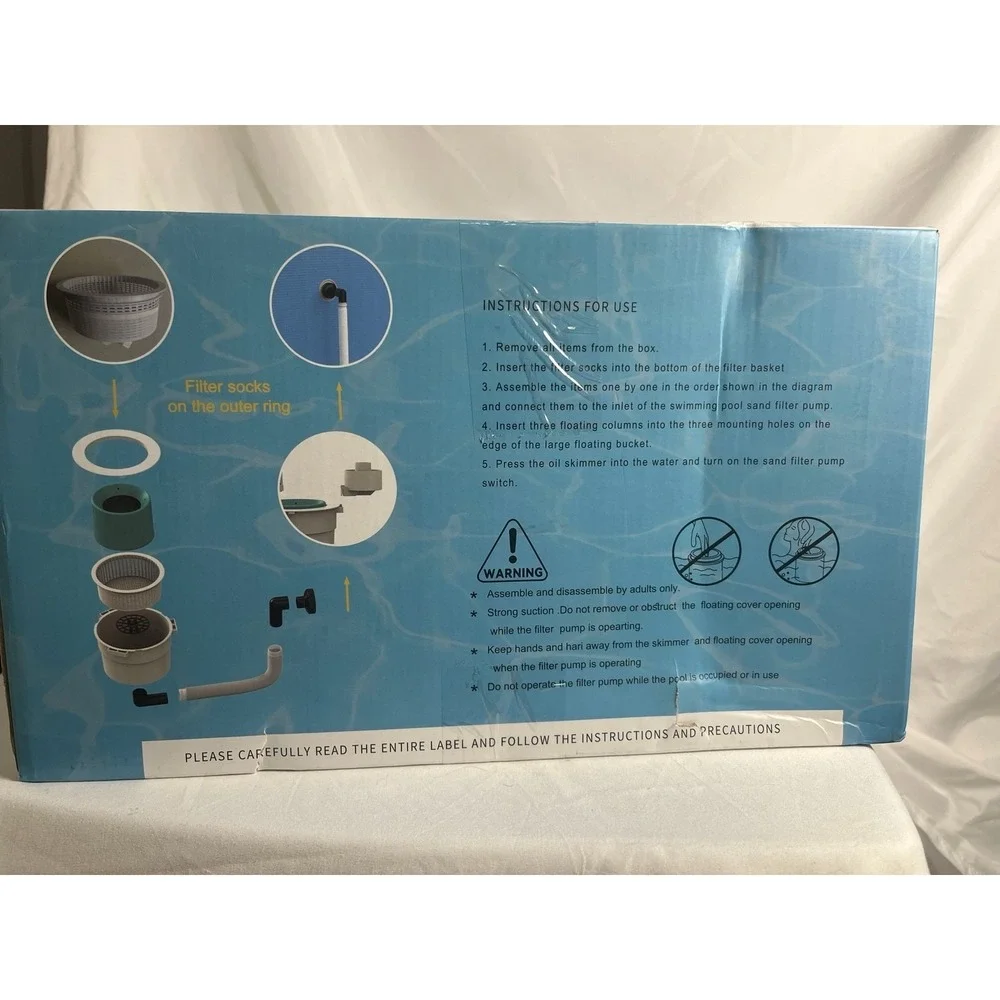 Valdorena Automatic Floating Turquoise Above Ground Pool NEW